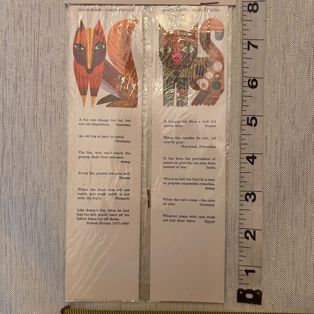 Marcel Schurman Animal Bookmarks - Multicolor, set of 4 in original packaging